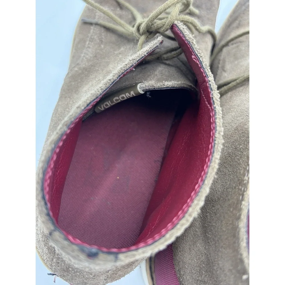 Volcom Suede Chukka Boots Shoes Mens Size 12 Brown Skate Skater‎ Punk